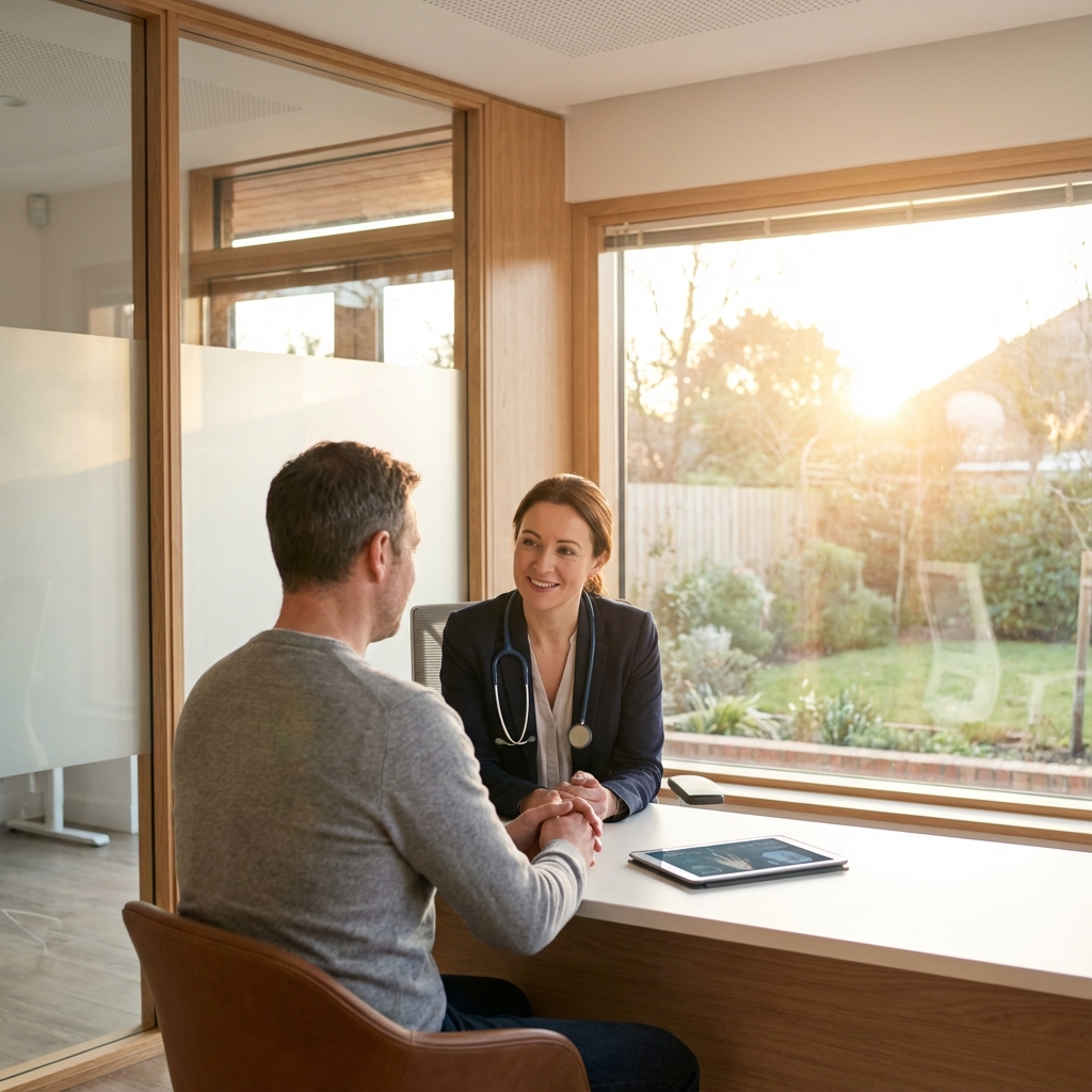 Doctor consulting patient